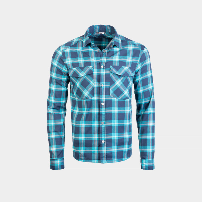 alpkit mens woodsmoke shirt in bluebird blue