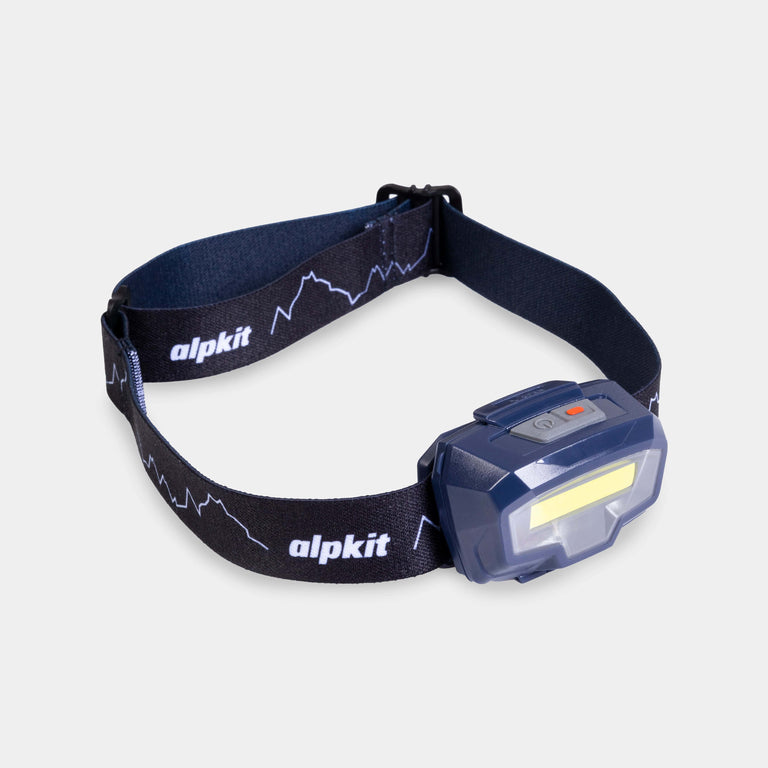 alpkit muon headtorch in outerspace blue