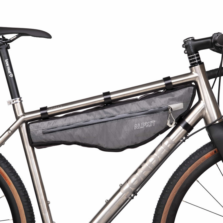 possum framebag in steel - closed