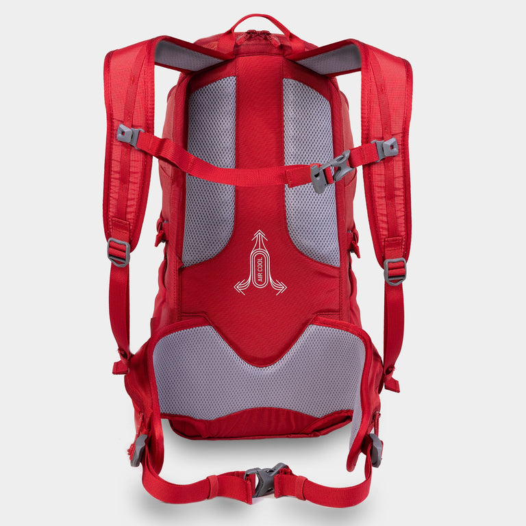 Alpkit presta 25l day pack in chilli red back