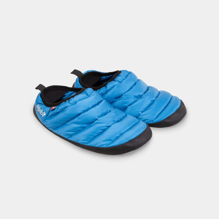 alpkit rifugio insulated primaloft slipper booties in reef blue