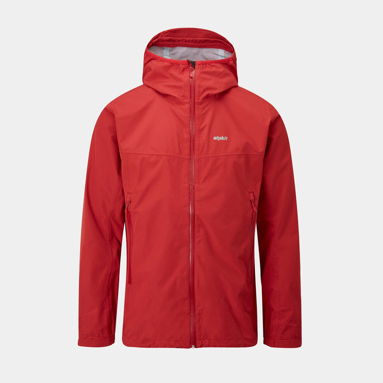 alpkit sigma mens waterproof jacket in chipotle red