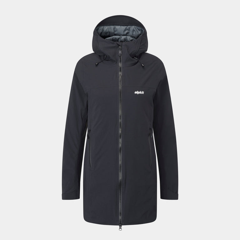 alpkit womens solace parka in black