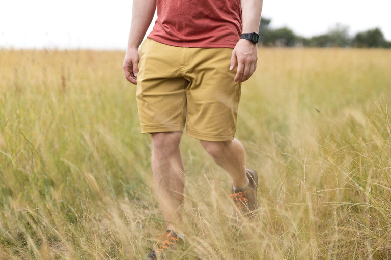 mens hauler shorts in mojave - action