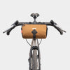 alpkit toploader zipped handlebar bag in mountain brown