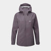 Alpkit women's Fortitude waterproof jacket in Damson grey - closed