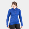 alpkit womens griffon half zip fleece in fontainebleau blue