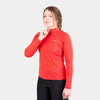 womens Alpkit Koulin trail long sleeve zip baselayer in watermelon