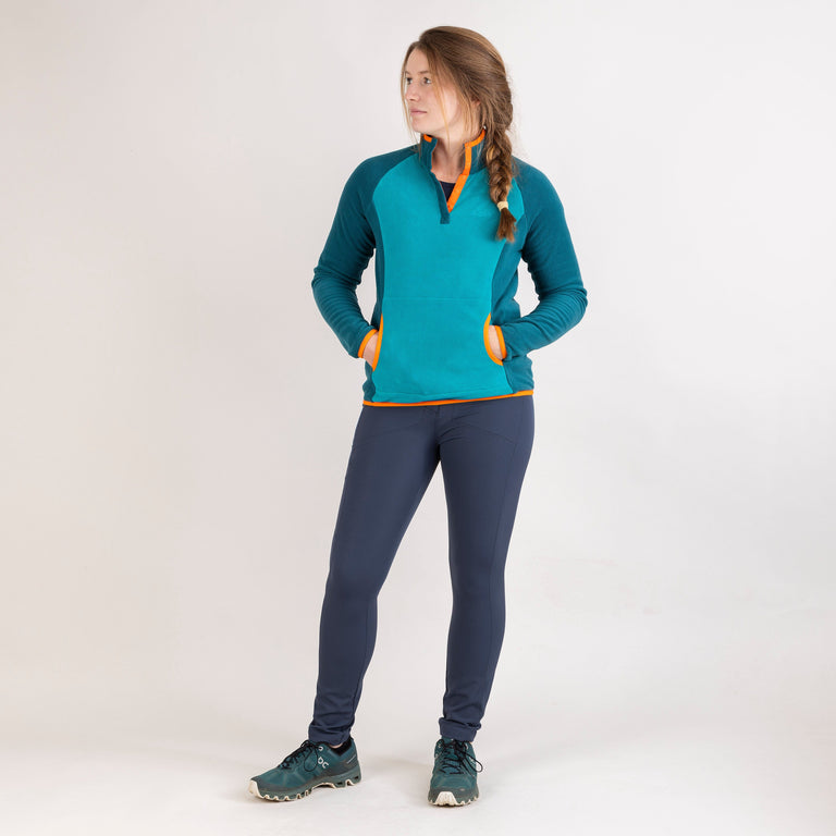 alpkit womens loki fleece in spruce outfit