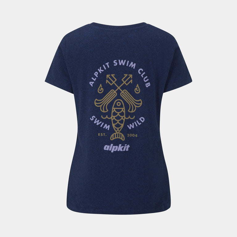 t-shirt blue swim club logo