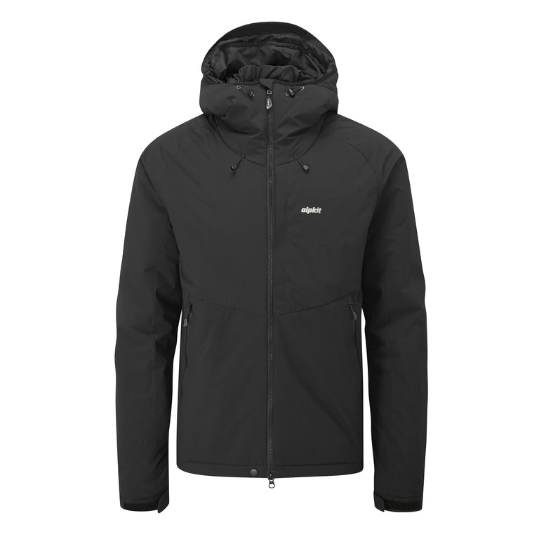 Alpkit men's 0Hiro Primaloft insulated jacket in Black - closed