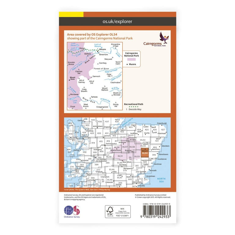 OS Explorer / Glen Esk & Glen Tanar