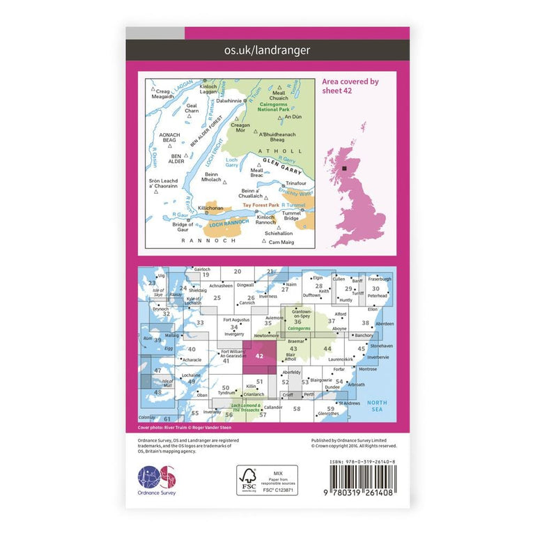 OS Landranger / Glen Garry & Loch Rannoch