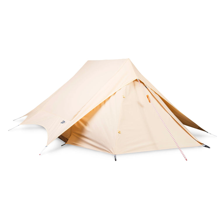 alpkit frejus organic cotton poly cotton a-frame tent closed