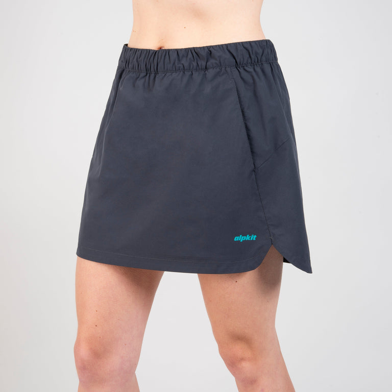 alpkit aiguille skort running hiking skort in black front