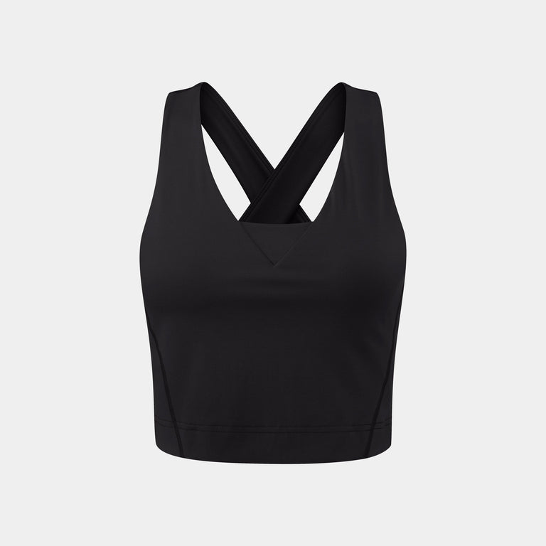 Alpkit arco vest crop top in black - closed