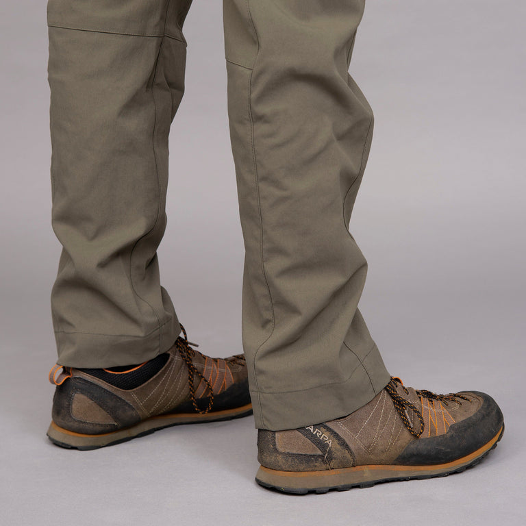 arnison mens trekking trouser pant in mortar hem