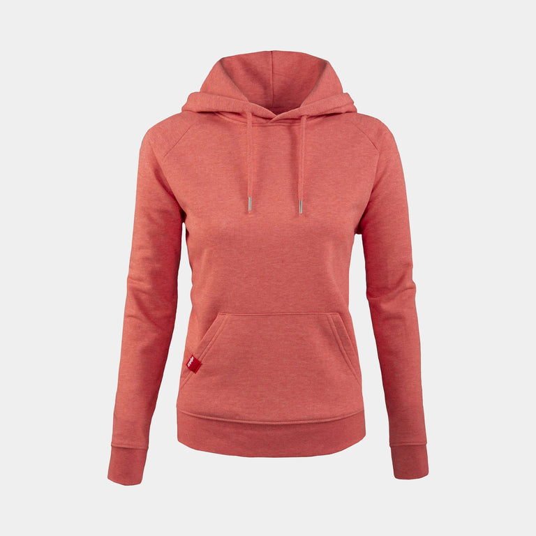 blank canvas hoody womens heather red - closed