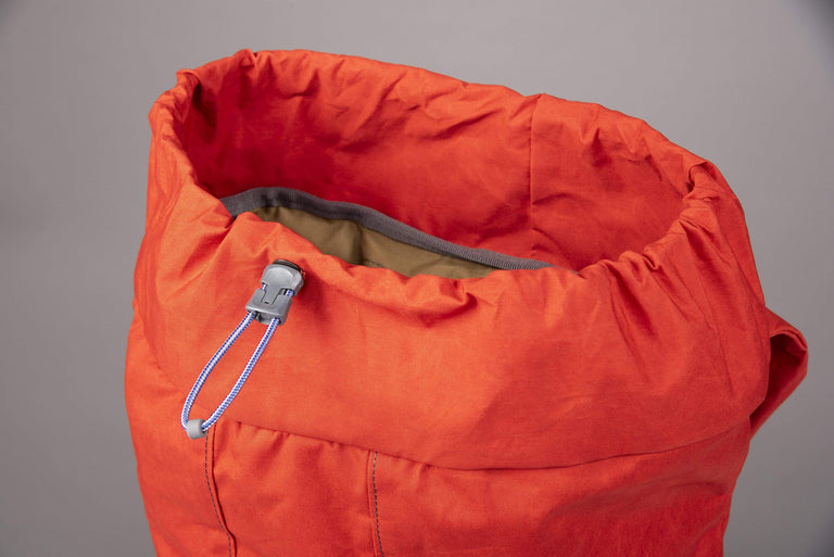 Alpkit brevet wax cotton pack in rust drawstring - closed