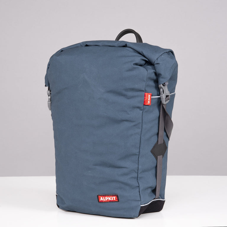 Alpkit caledonian 10 pannier bag in denim - closed