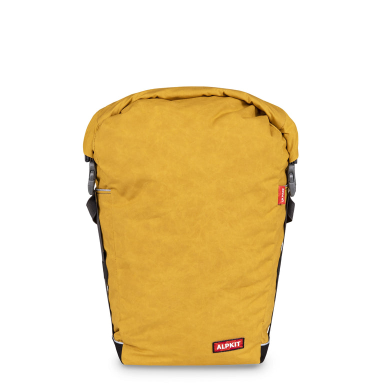 Alpkit caledonian 10 pannier bag in mustard - closed