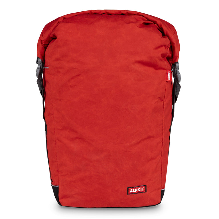 Alpkit caledonian 20 pannier bag in rust - closed