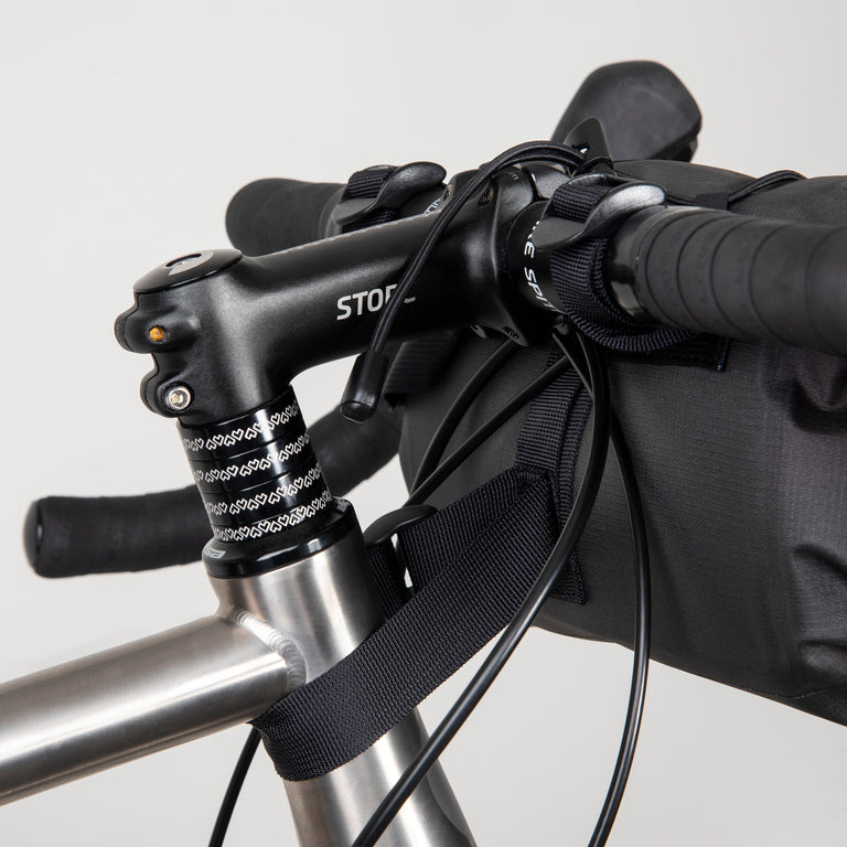 alpkit deluge handlebar bag 3L headset straps