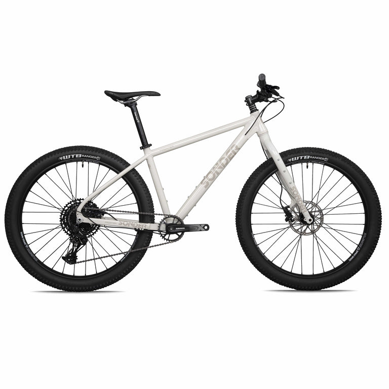 frontier 29er hardtail with rigid forks in white crayon