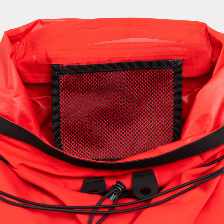 alpkit Gourdon 25 dry bag backpack in chilli red inside pocket