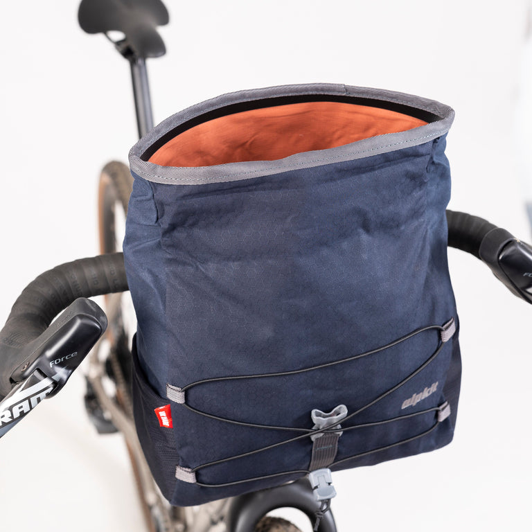 alpkit gravel bag bar bag in navy inside