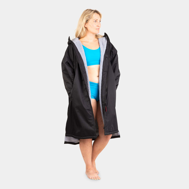 alpkit haven dry robe changing robe in black