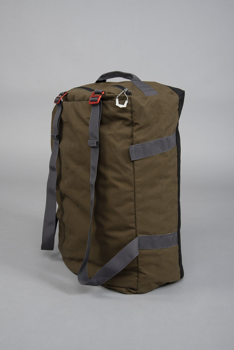 idaho 50 waxed cotton duffle bag in kelp