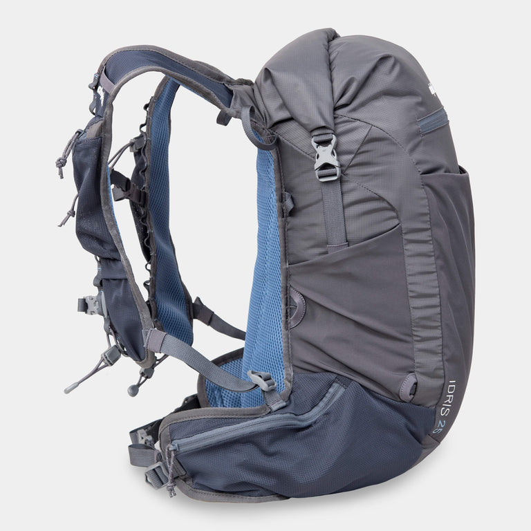 alpkit Idris 25L mountain marathon pack in dark grey side