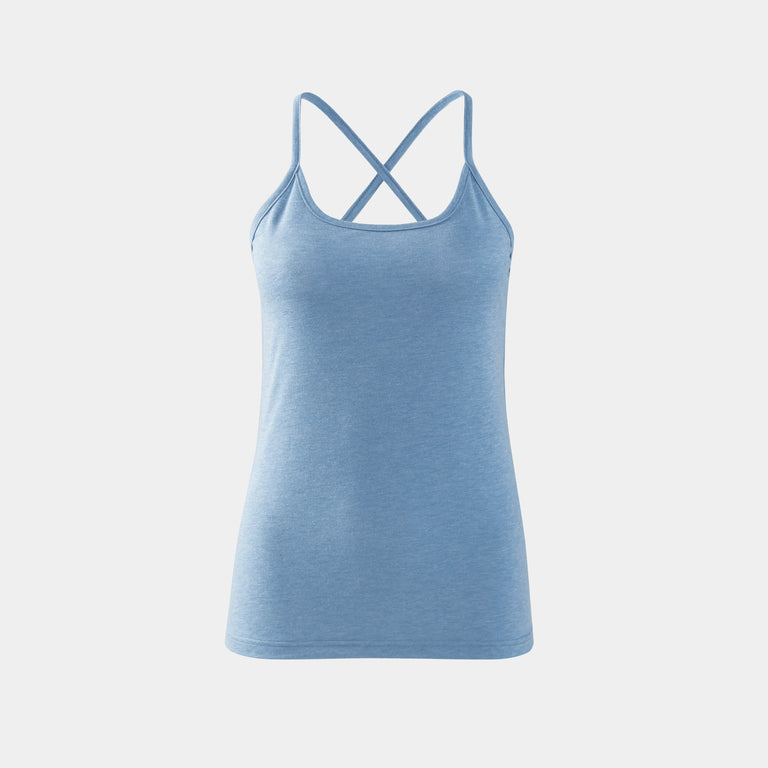 alpkit womens korri camisole in easy blue - closed