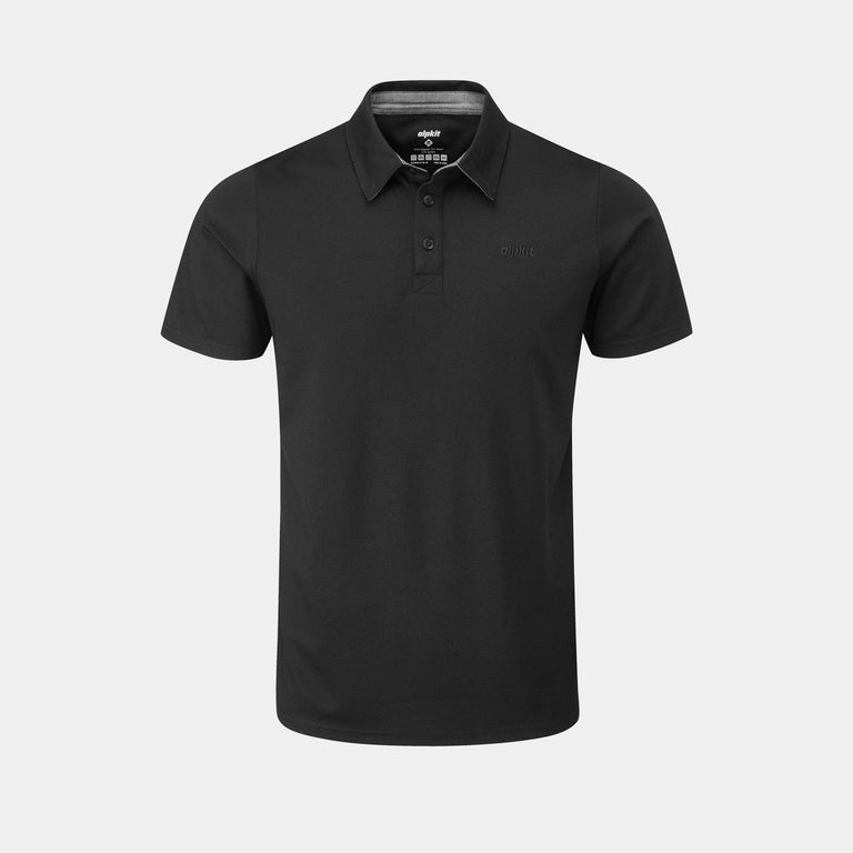 mens alpkit cabrera polo in black - closed