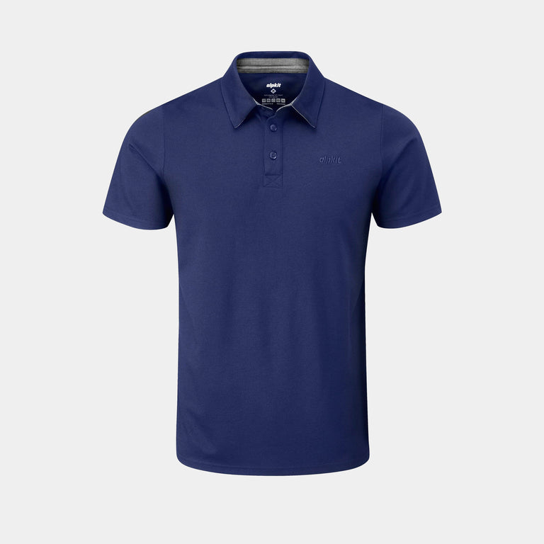 mens alpkit cabrera polo in navy - closed