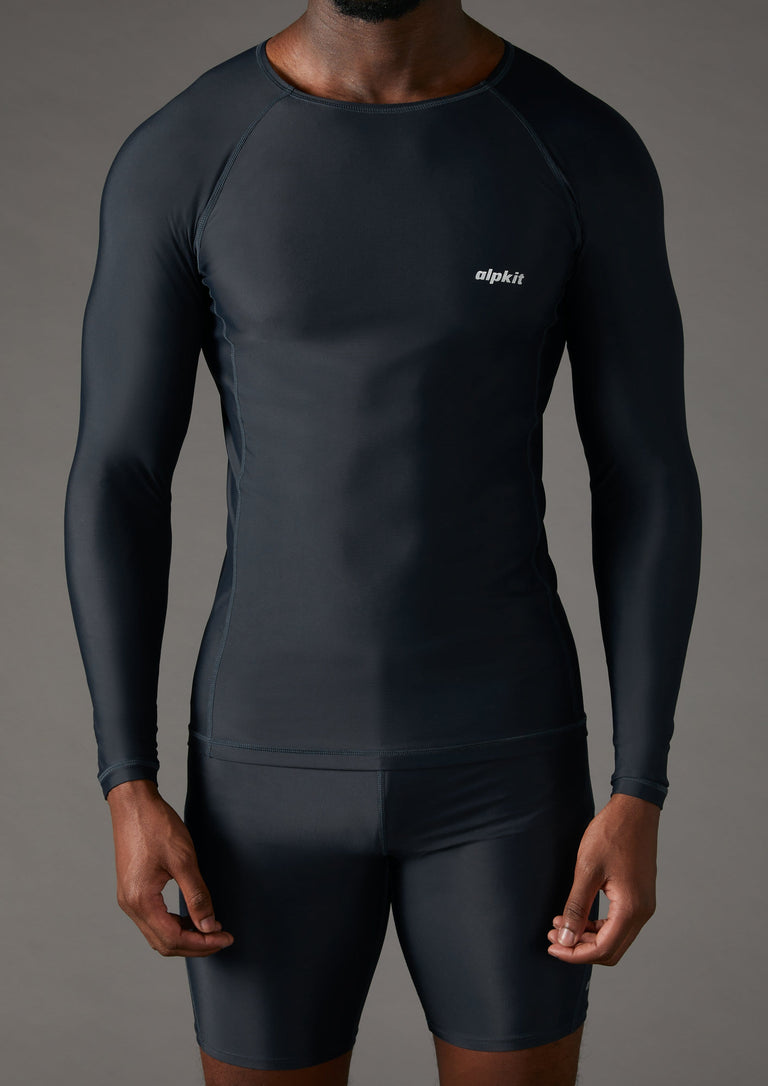 mens Hurley swim top in black front