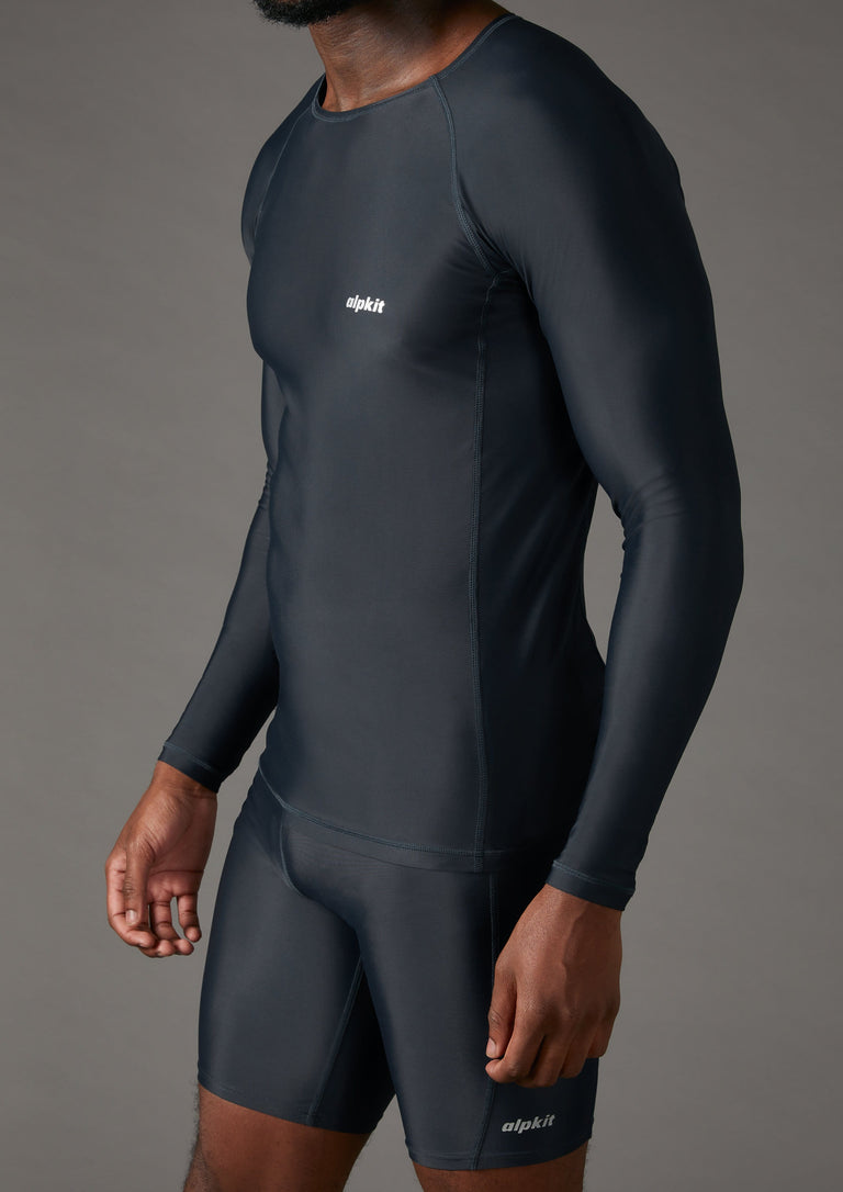 mens Hurley swim top in black side