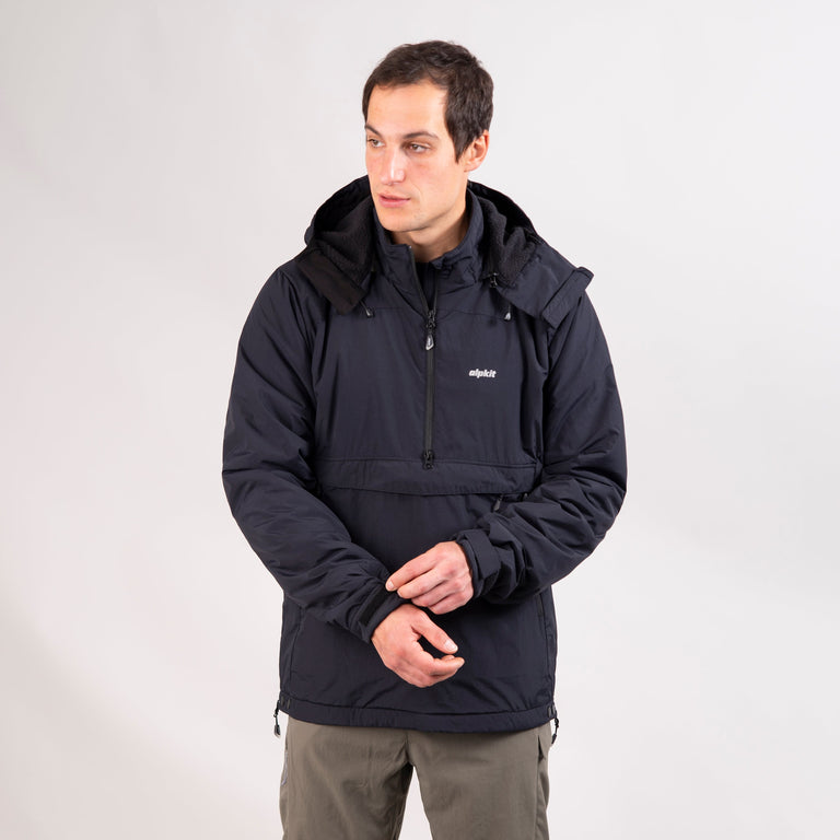 mens Alpkit jura mountain smock in black - closed