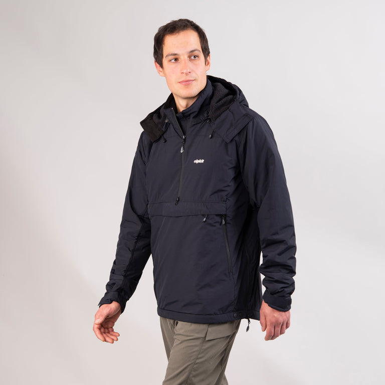 mens Alpkit jura mountain smock in black - closed