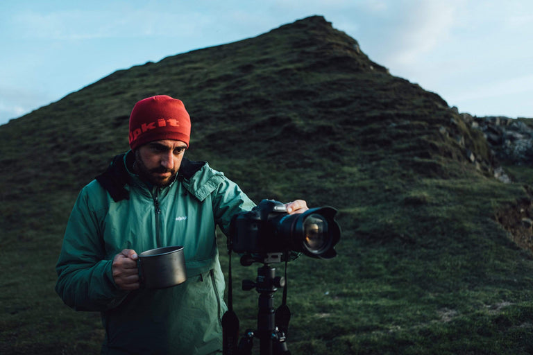 mens Alpkit jura mountain smock in fern - action