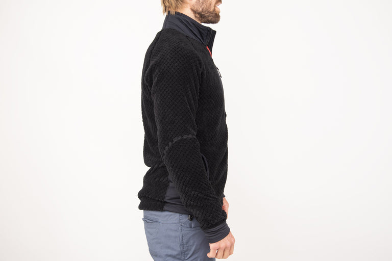 alpkit keeshond mens fleece in black side