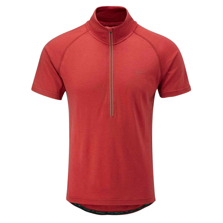 Alpkit men's Kepler Velo Short Sleeve in Paprika - closed