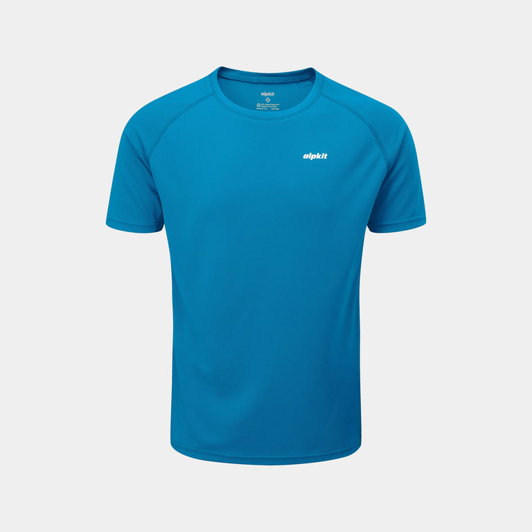 mens Alpkit Koulin trail short sleeve baselayer in reef - closed