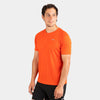 Alpkit mens Koulin trail short sleeve baselayer in blaze orange