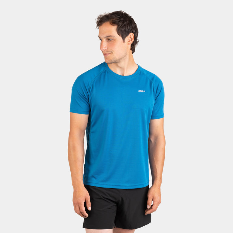 Alpkit mens Koulin trail short sleeve baselayer in reef blue