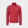 mens alpkit morphosis half zip jacket in chilli red - closed