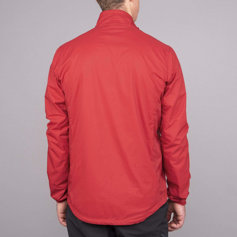 mens alpkit morphosis half zip jacket in chilli rear