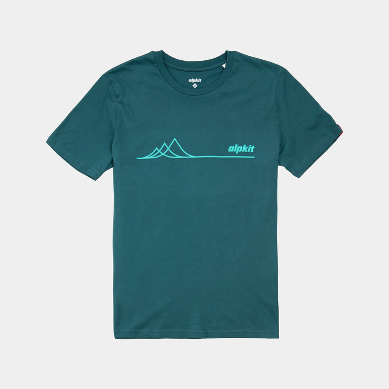 mens mountains tee glazed green - closed