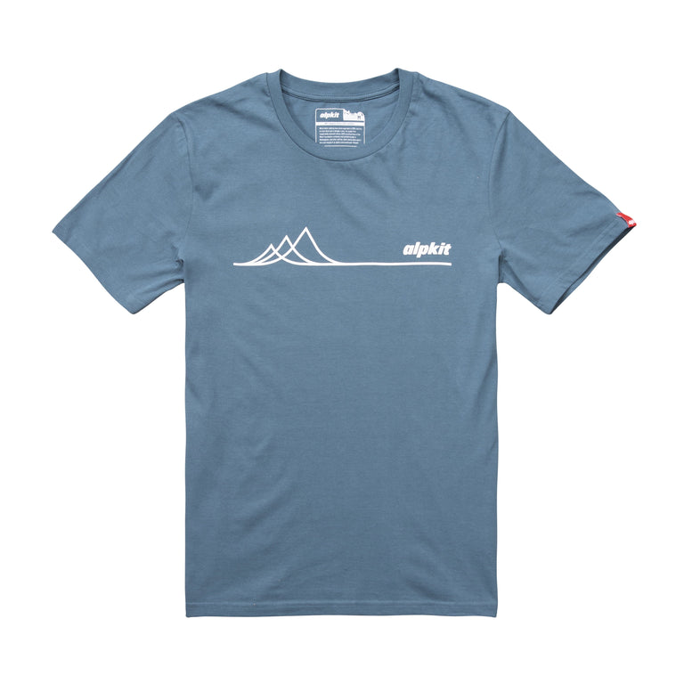 mens mountains tee in stargazer blue - closed